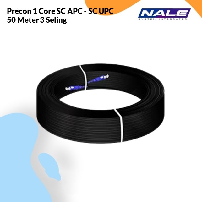 Precon 1 Core SC APC – SC UPC 50 Meter 3 Seling