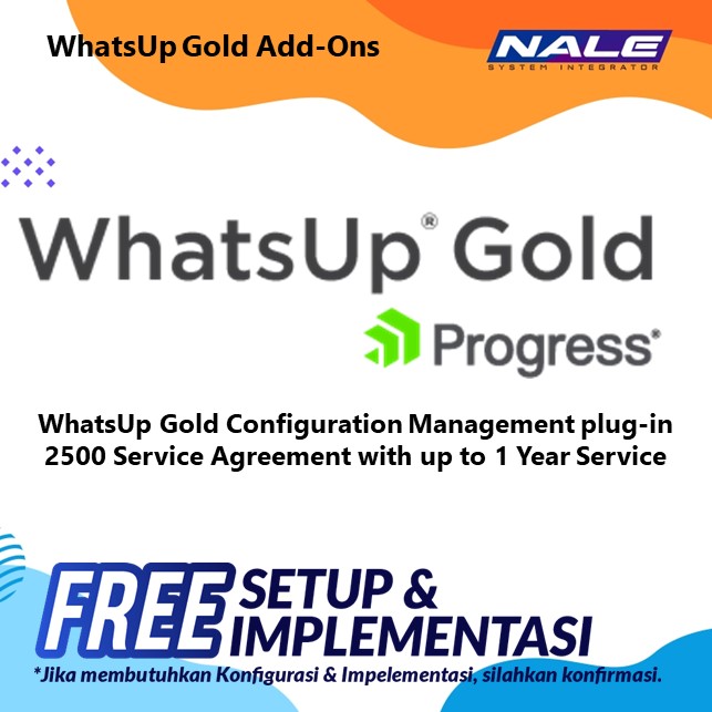 WhatsUp Gold Configuration Management plug-in 2500 Service Agreement with up to 1 Year Service