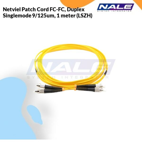 Netviel Patch Cord FC-FC, Duplex Singlemode 9/125um, 1 meter (LSZH) (NVL-DPSM1-FC-FC-001)