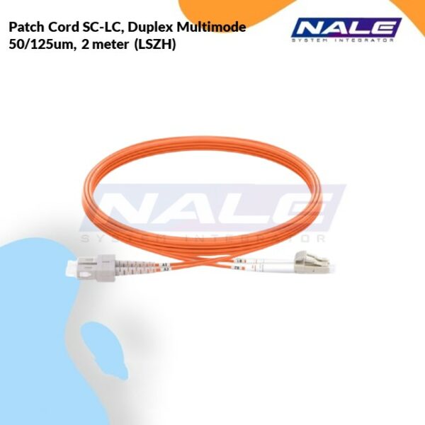 Netviel Patch Cord SC-LC, Duplex Multimode 50/125um, 2 meter (LSZH) (NVL-DPMM2-SC-LC-002)